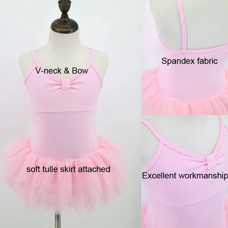 Wholesale High Quality Kids Girls Children Pink Ballet Dress Practice Ballet Costume