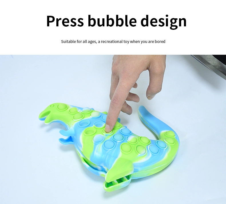 Amazon Hot Selling Bubble Fidget Sensory Toy 3D Godzilla Silicone Stress Relief Squeeze Toys for Kids