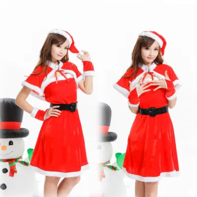 Roupas de natal feminino adulto sexy conferência atividades mostrar traje para cosplay vestido de natal saia