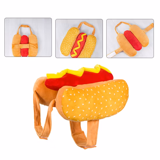 Cachorro Gato Halloween Feriado Fofo Engraçado Queijo Bolo de Aniversário Carne Hamburgo Sanwich Fantasia de Cachorro Quente